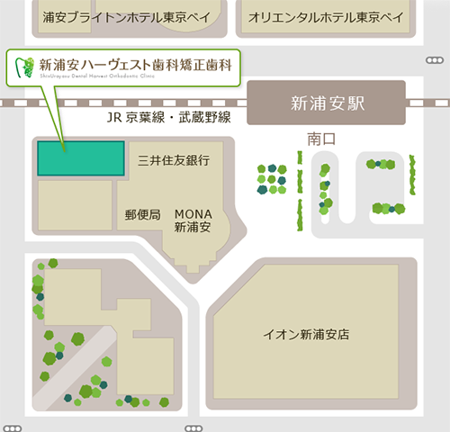 新浦安ハーヴェスト歯科・矯正歯科の地図