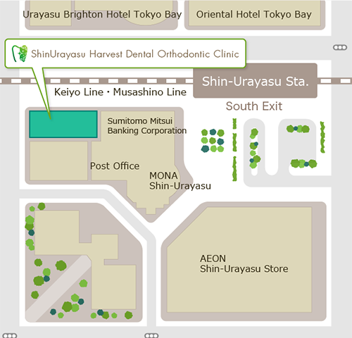 新浦安ハーヴェスト歯科・矯正歯科の地図